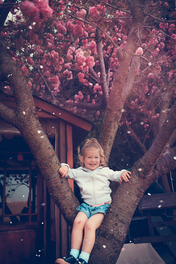 girl in tree